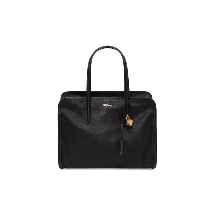 Alexander McQueen Grainy Leather Skull Padlock Top $1400.00